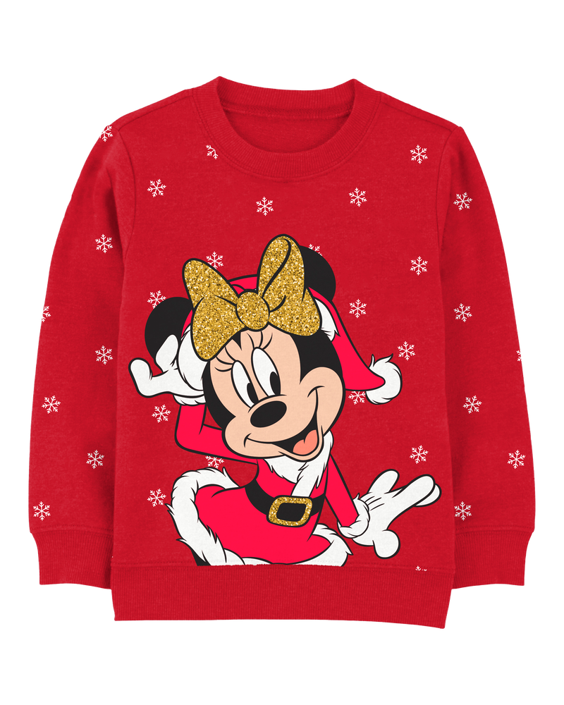 Kid Minnie Mouse Christmas Pullover, image 1 of 3 slides