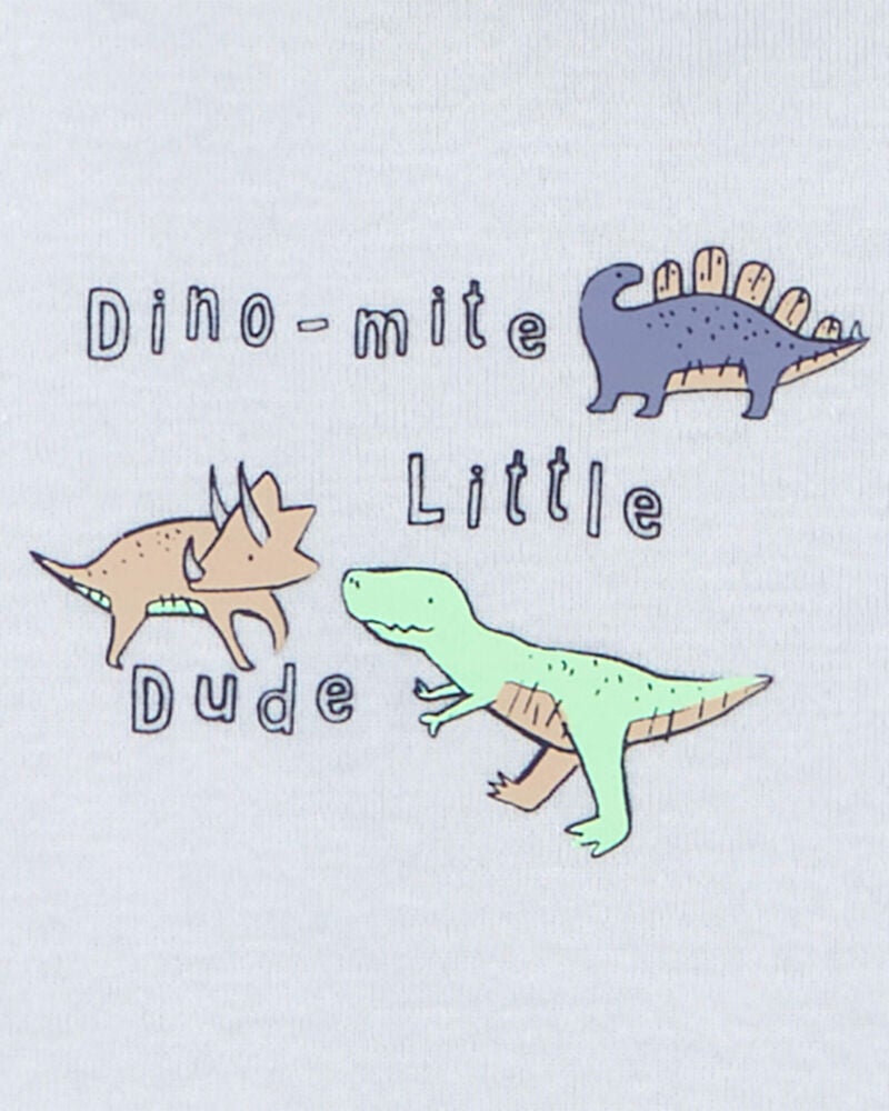 Baby 5-Pack Dinosaur Short-Sleeve Bodysuits, image 6 of 8 slides