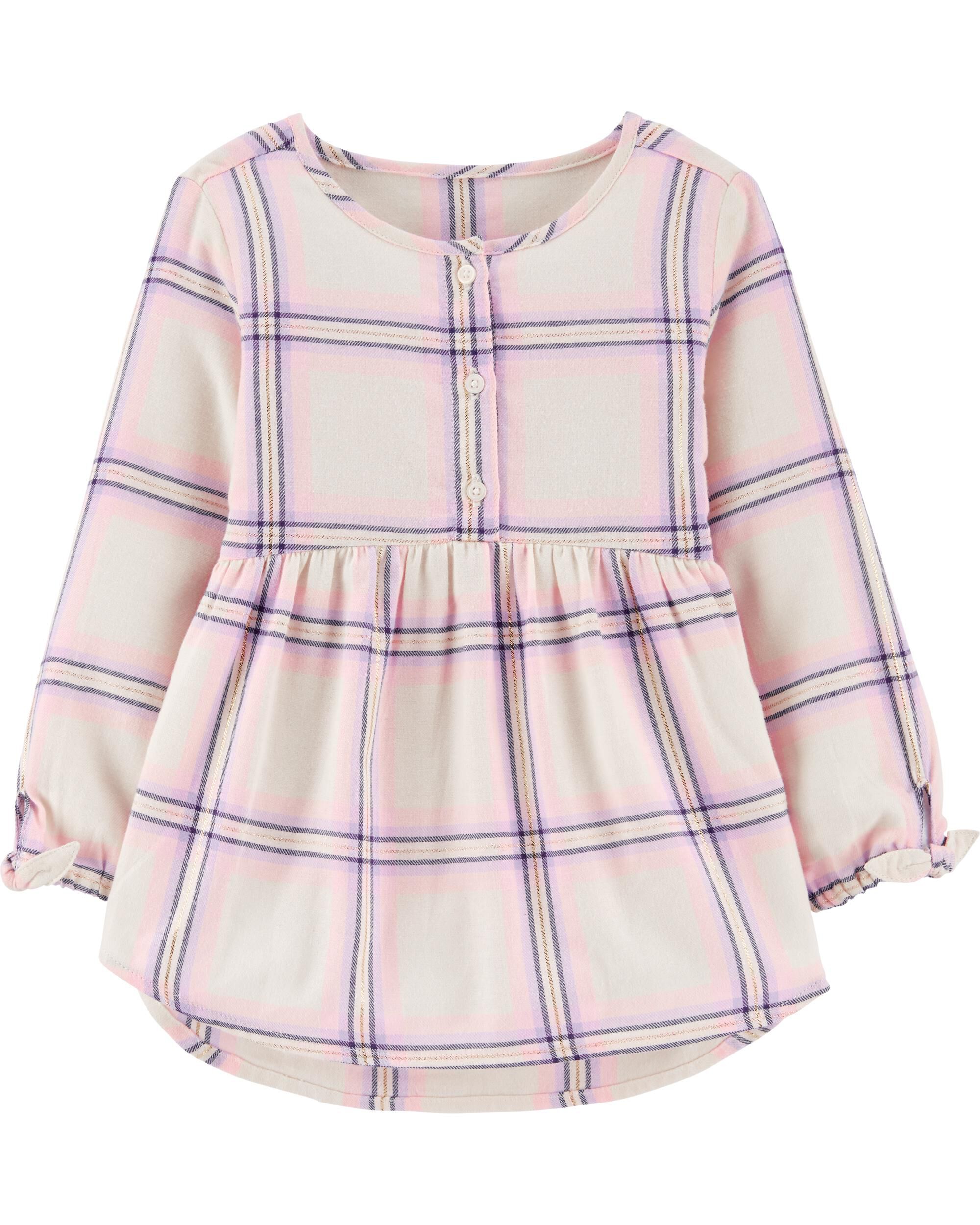 carter's plaid flannel dress