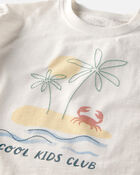 Kid Organic Cotton Tee in Beach Print, image 2 of 4 slides