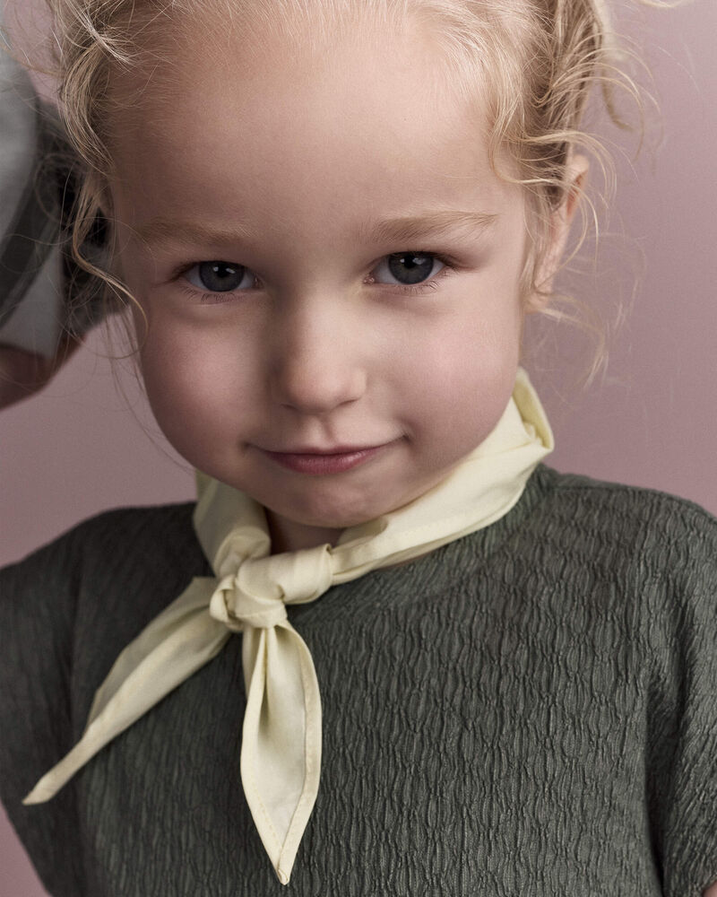 Tout-petit fille - Robe &agrave; taille basse - Olive, image 4 sur 6 diapositives