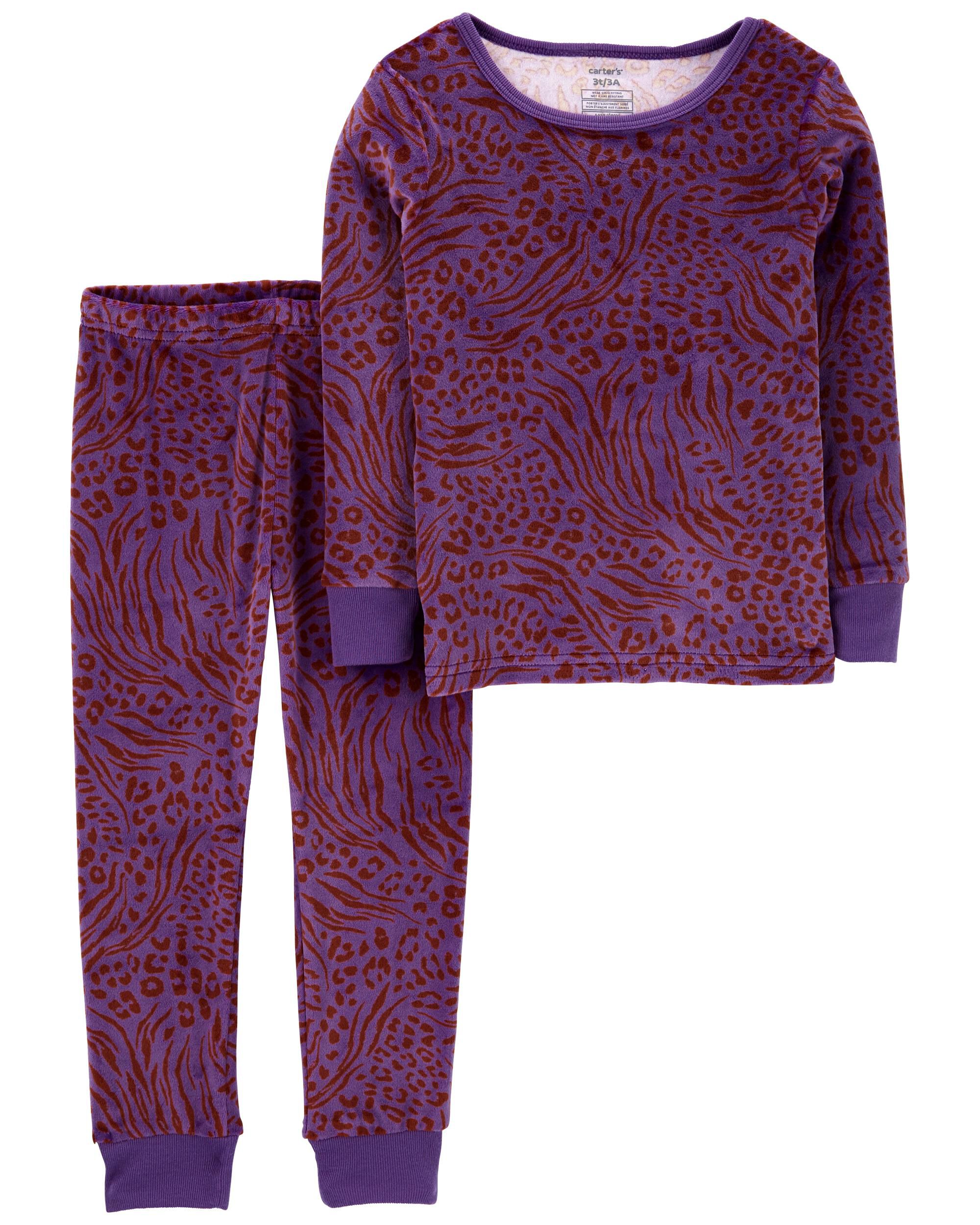 Carters leopard pajamas deals