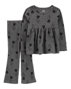 Toddler 2-Piece Floral Thermal Outfit Set, image 1 of 3 slides