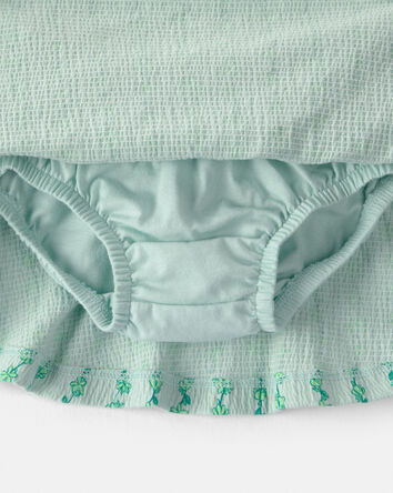 B&eacute;b&eacute; fille - Ensemble 2 pi&egrave;ces haut &agrave; manches courtes et jupe, vigne &ndash; Vert, 