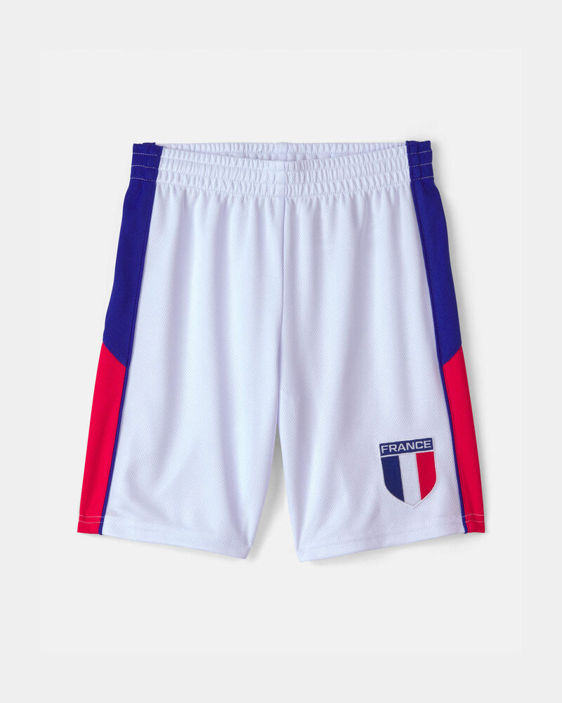Ensemble 2 pi&egrave;ces chandail de soccer et short Umbro de la France pour enfant - Rouge/Bleu/Blanc, image 7 sur 12 diapositives