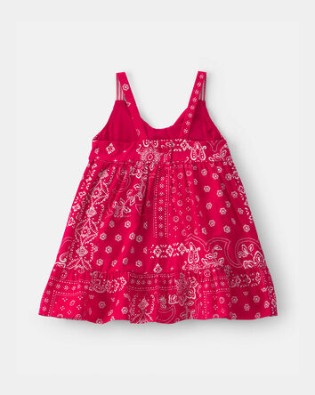 Baby Girl Bandana Sleeveless Dress - Red, 