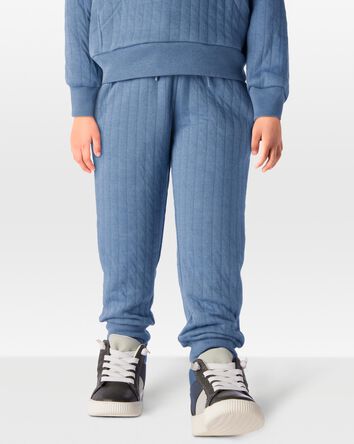 Toddler Pull-On Quilted Joggers - Blue, 