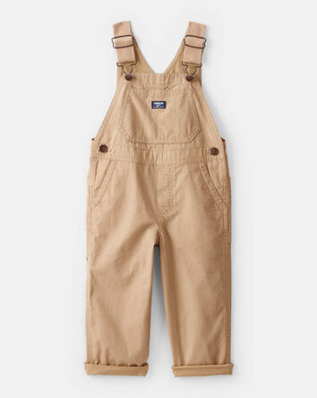 Toddler Boy Canvas Overalls - Brown, 