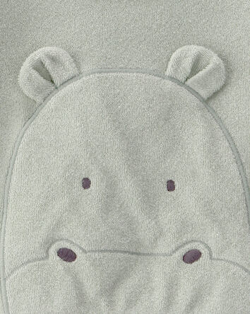 Baby Hippo Terry Pullover Sweatshirt - Green, 