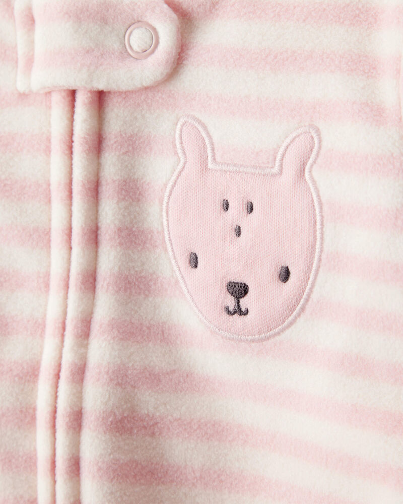 Baby Girl Deer Loose Fit Long-Sleeve Sleeper - Pink, image 2 of 5 slides