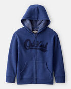 Boys OshKosh Logo Zip Jacket - Blue, image 1 of 4 slides