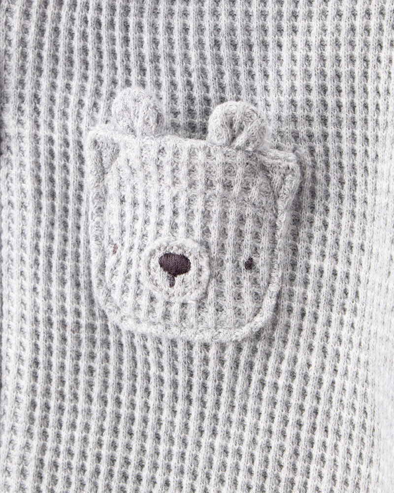 Baby Boy 3-Piece Thermal Bear Little Cardigan Set, image 3 of 6 slides