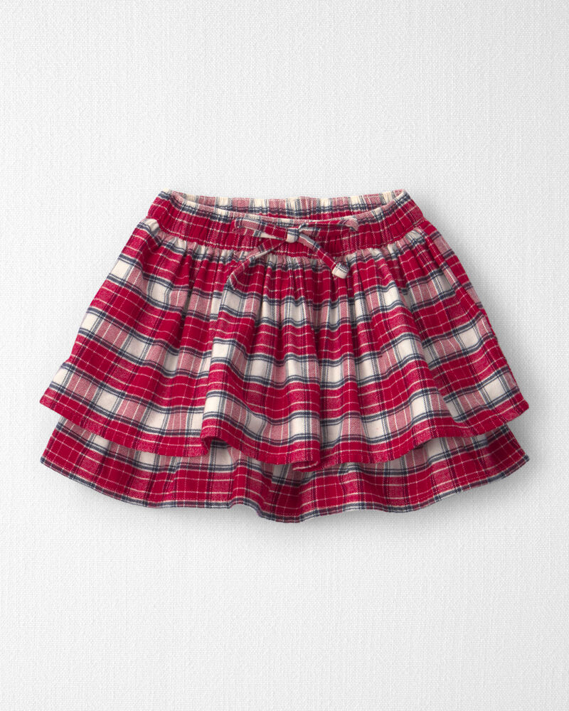 Toddler Girl Organic Cotton Flannel Skirt, image 1 of 4 slides