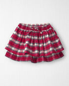 Toddler Girl Organic Cotton Flannel Skirt, image 1 of 4 slides