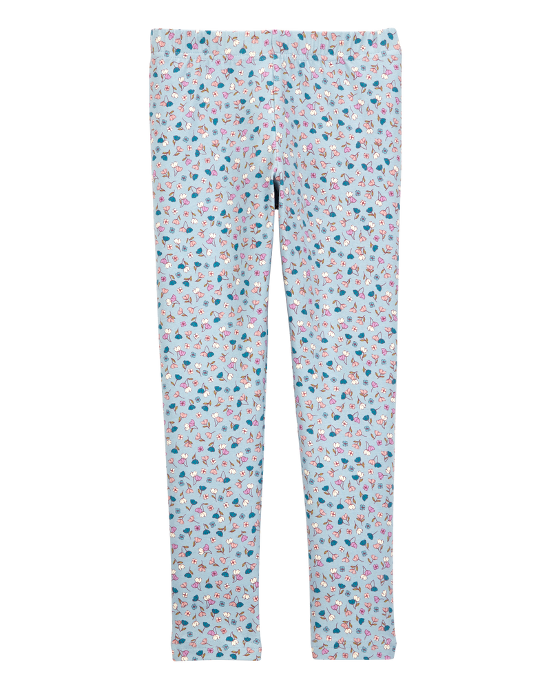 Enfant Legging extensible à fleurs - Bleu, image 2 sur 5 diapositives
