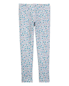 Enfant Legging extensible à fleurs - Bleu, image 2 sur 5 diapositives