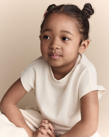 Tout-petit fille - T-shirt Miriam &agrave; manches chauve-souris - Cr&egrave;me, 