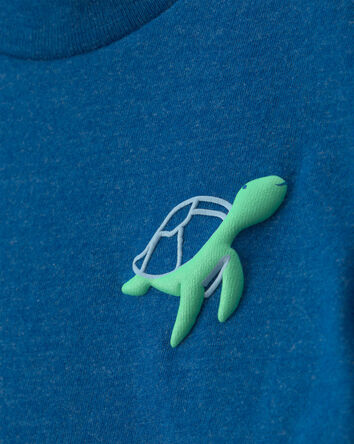 Tout-petit gar&ccedil;on - T-shirt &agrave; imprim&eacute; tortue de mer - Bleu, 