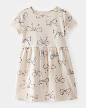Toddler Girl Bow Print Dress, 