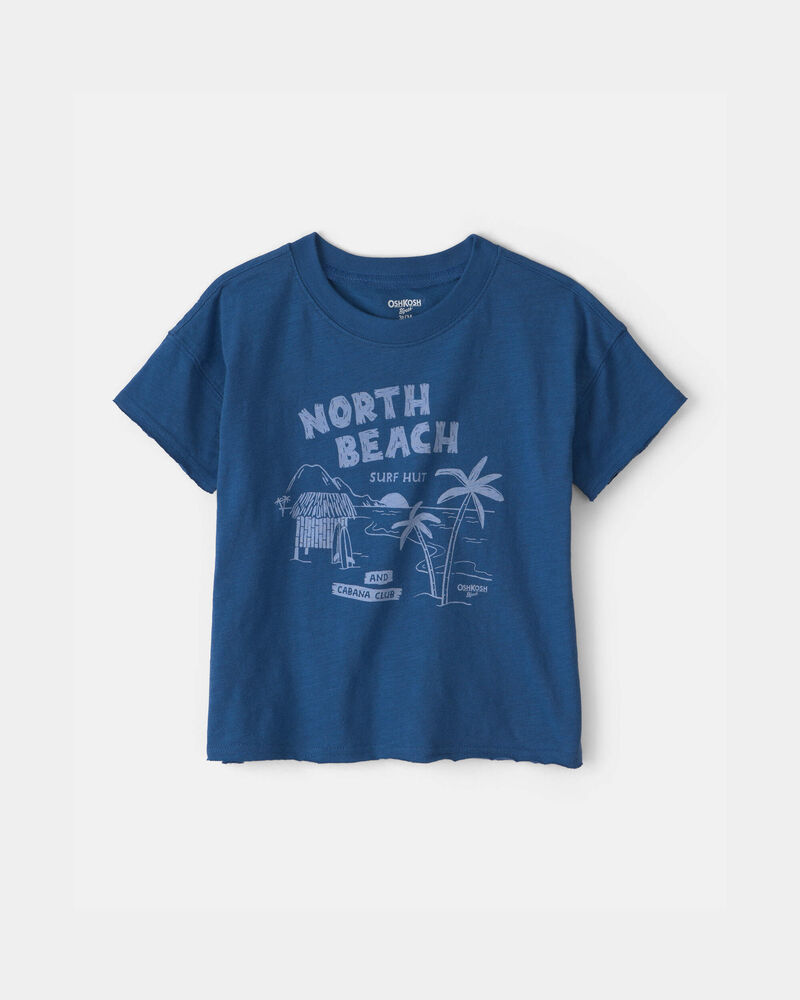 Tout-petit gar&ccedil;on - T-shirt &agrave; imprim&eacute; &laquo;North Beach&raquo; - Bleu marine, image 1 sur 2 diapositives