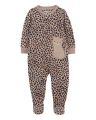 Toddler 1-Piece Cheetah Print Fleece Footie Pyjamas
, image 1 of 4 slides