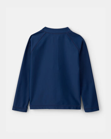 Tout-petit gar&ccedil;on - Maillot dermoprotecteur uni &agrave; manches longues - Bleu marine/Bleu, 