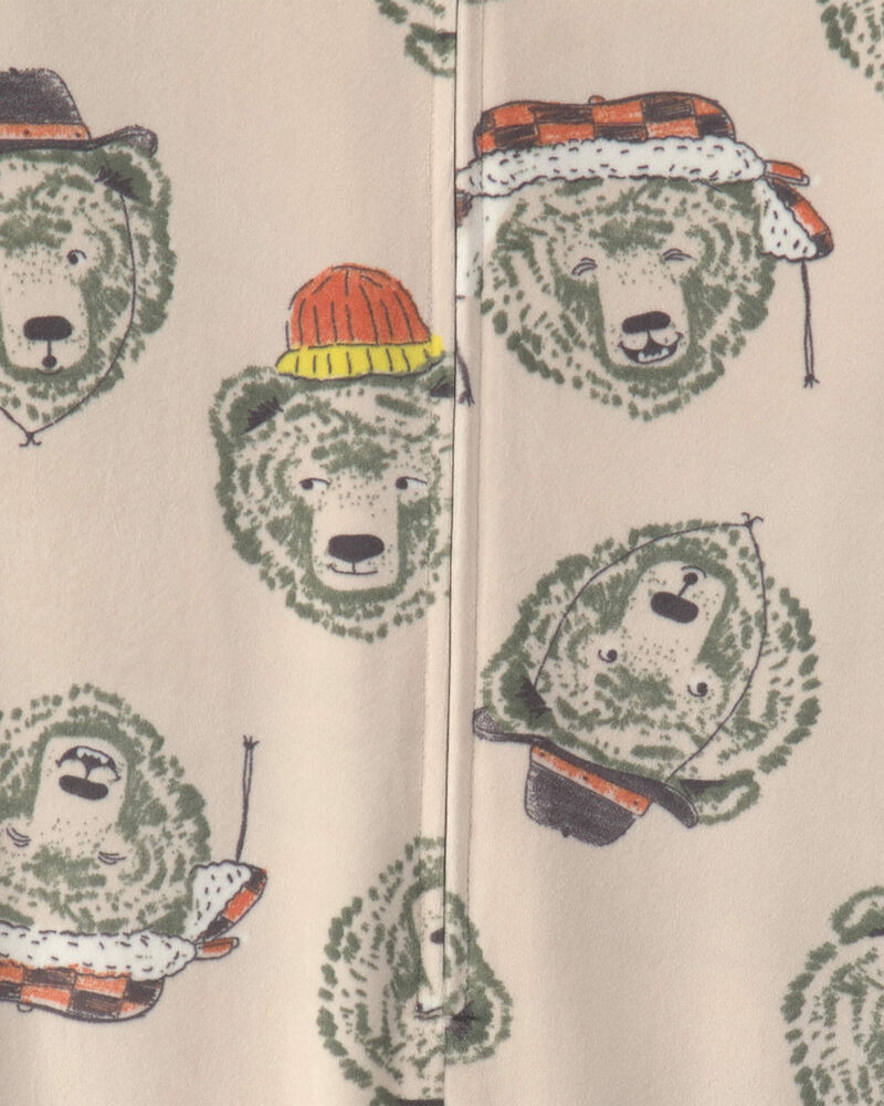 Boys 1-Piece Bears DreamPlush Snug Fit Pyjama - Tan, image 3 of 4 slides