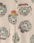 Boys 1-Piece Bears DreamPlush Snug Fit Pyjama - Tan, image 3 of 4 slides
