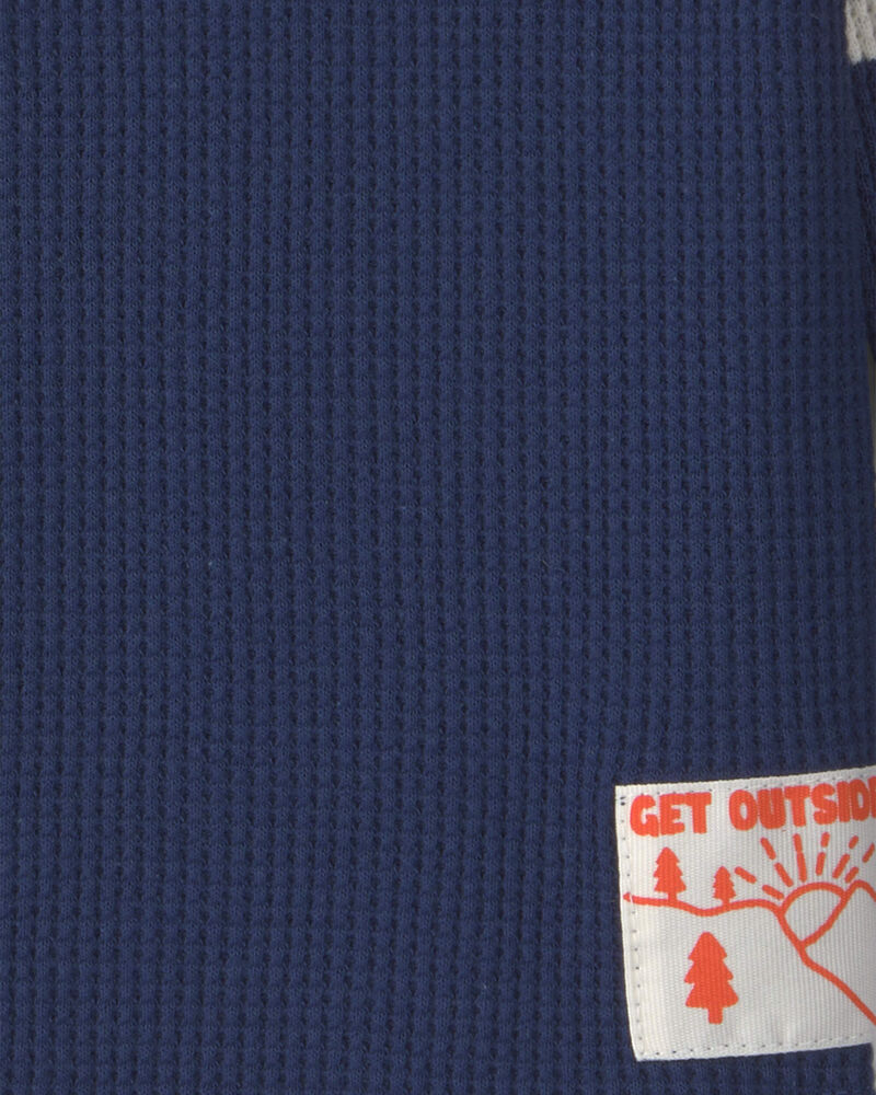 Toddler Boy Thermal Long-Sleeve T-Shirt - Navy Blue, image 2 of 3 slides