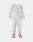 Toddler Girl Strawberry 100% Cotton Snug Fit 1-Piece Pyjama, image 1 of 4 slides