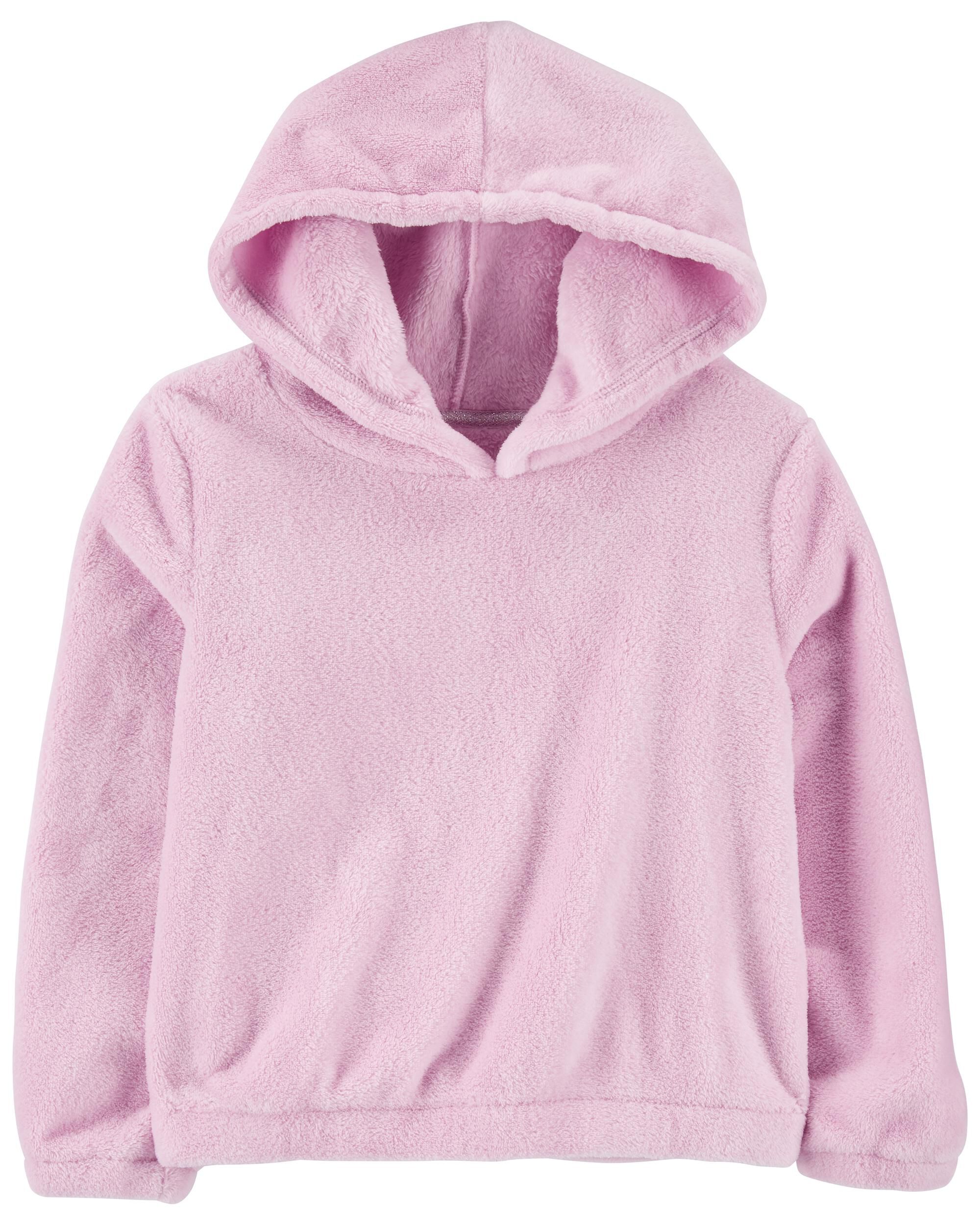 Pink Fuzzy Pullover Hoodie | carters.com