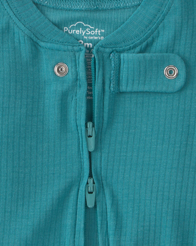 Baby PurelySoft Snug Fit 1-Piece Pyjama - Blue, image 6 of 9 slides