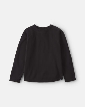Boys Kombi Base Layer Fleece Crew Top - Black, 