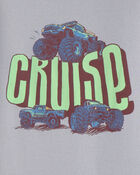 Gar&ccedil;ons - Pyjama ajust&eacute; 4 pi&egrave;ces en 100 % coton, camions monstres - Gris, image 2 sur 4 diapositives