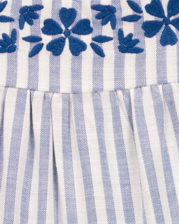 Baby Striped Flutter-Sleeve Romper, 
