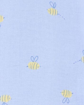 Toddler Bee Print Loose Fit 2-Piece Pyjamas - Blue, 