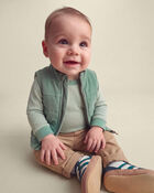 Baby Boy 3-Piece Corduroy Long-Sleeve Layering Set - Green/Brown, image 6 of 7 slides