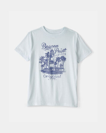 Jeune - T-shirt imprim&eacute; Lighthouse - Bleu, 