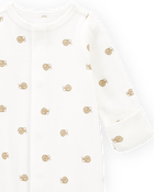 Baby Preemie Snail Cotton Sleeper Gown, image 3 of 6 slides