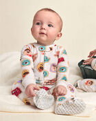 Baby Boy 1-Piece Pixar 2-Way Zip DreamPlush Snug Fit Footed Pyjama - Cream, image 5 of 6 slides