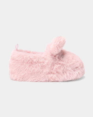 Girls Bunny Slippers - Pink, 