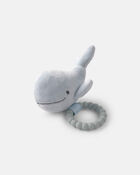 Jouet de dentition baleine en peluche - Bleu, image 1 sur 2 diapositives