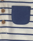 Baby Boy 2-Piece Striped Long-Sleeve Bodysuit & Pant Set - Navy Blue, image 3 of 5 slides