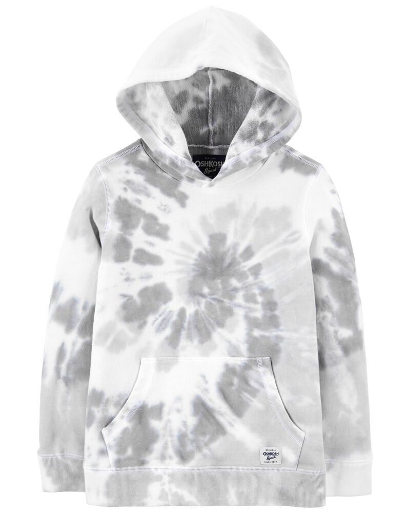Grey, White Tie Dye Hoodie | carters.com
