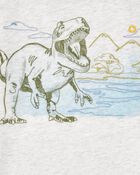Toddler Short-Sleeve Dinosaur Tee - Grey, image 2 of 3 slides