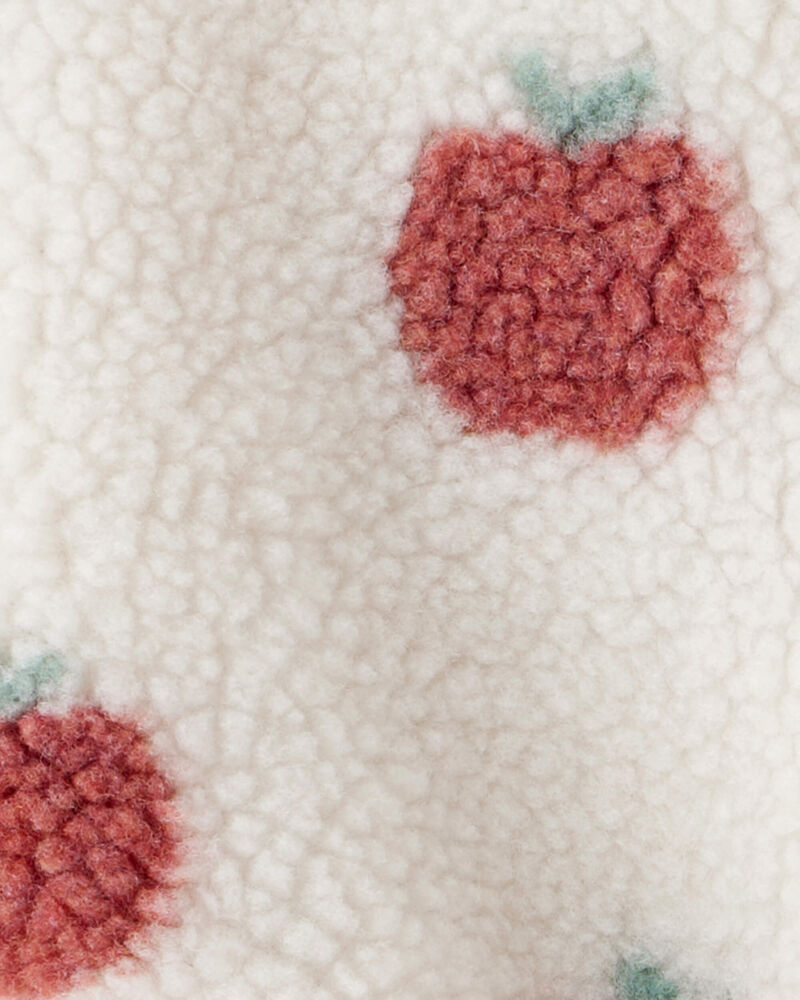 Baby Recycled Sherpa Jacket in Apple Print, image 3 of 3 slides