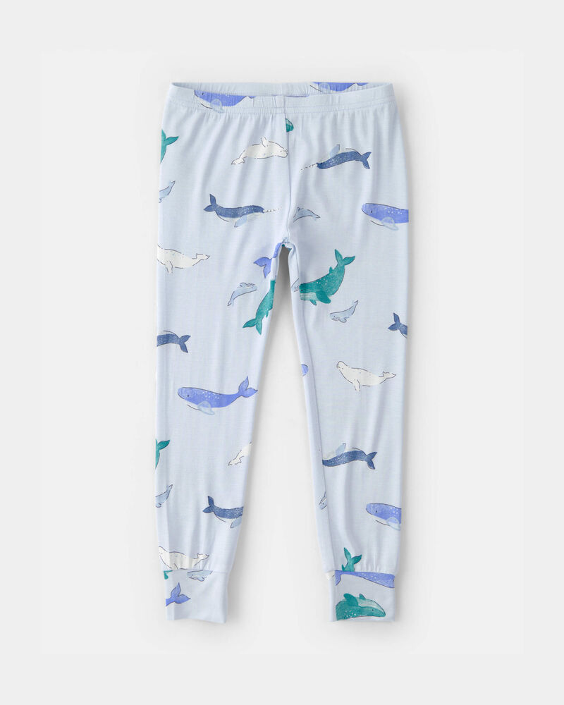 Toddler Boy Whale PurelySoft Short-Sleeve Snug Fit 2-Piece Pyjama Set - Blue, image 3 of 7 slides