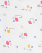 Enfant Pyjama 4 pièces en coton ajusté à motif de déjeûner, image 2 sur 4 diapositives