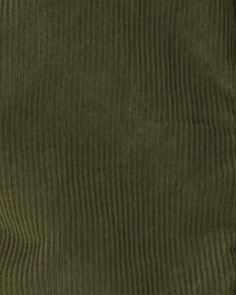Baby Corduroy Overalls - Olive Green, image 3 of 4 slides