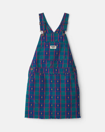Girls Bear Plaid Skirtall - Navy Blue, 